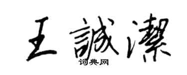 王正良王誠潔行書個性簽名怎么寫