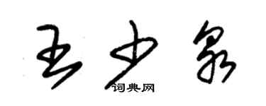 朱錫榮王少泉草書個性簽名怎么寫
