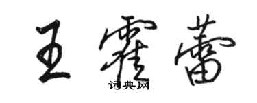 駱恆光王霍蕾行書個性簽名怎么寫