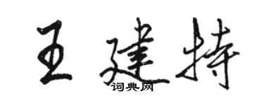 駱恆光王建特行書個性簽名怎么寫