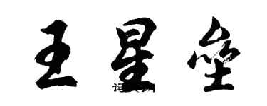 胡問遂王星壘行書個性簽名怎么寫
