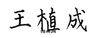 何伯昌王植成楷書個性簽名怎么寫