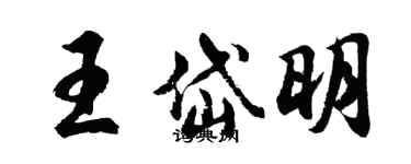 胡問遂王岱明行書個性簽名怎么寫