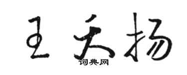 駱恆光王夭揚草書個性簽名怎么寫