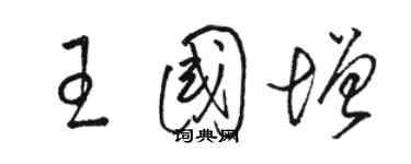 駱恆光王國增草書個性簽名怎么寫