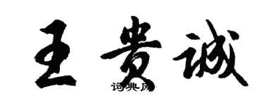 胡問遂王貴誠行書個性簽名怎么寫