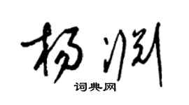 梁錦英楊淵草書個性簽名怎么寫