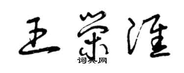 曾慶福王榮淮草書個性簽名怎么寫