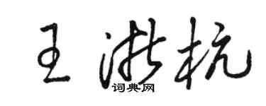駱恆光王浙杭草書個性簽名怎么寫