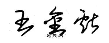 朱錫榮王金獻草書個性簽名怎么寫