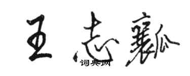 駱恆光王志瓤行書個性簽名怎么寫