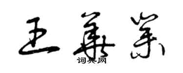 曾慶福王華業草書個性簽名怎么寫