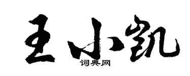 胡問遂王小凱行書個性簽名怎么寫