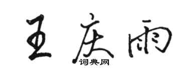 駱恆光王慶雨行書個性簽名怎么寫