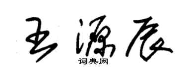 朱錫榮王源辰草書個性簽名怎么寫