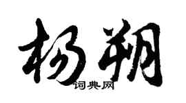 胡問遂楊朔行書個性簽名怎么寫