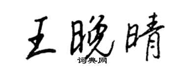 王正良王晚晴行書個性簽名怎么寫