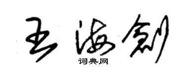 朱錫榮王海創草書個性簽名怎么寫