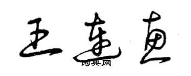 曾慶福王連惠草書個性簽名怎么寫