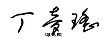 朱錫榮丁夢瑤草書個性簽名怎么寫