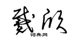 曾慶福戴欣草書個性簽名怎么寫