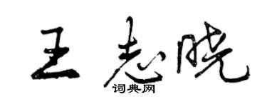 曾慶福王志曉行書個性簽名怎么寫