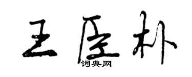 曾慶福王臣朴行書個性簽名怎么寫