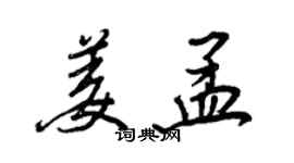 王正良姜孟行書個性簽名怎么寫