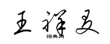 梁錦英王祥友草書個性簽名怎么寫