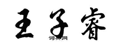 胡問遂王子睿行書個性簽名怎么寫