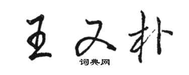 駱恆光王又朴行書個性簽名怎么寫