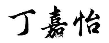 胡問遂丁嘉怡行書個性簽名怎么寫