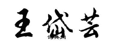 胡問遂王岱芸行書個性簽名怎么寫