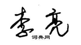 朱錫榮李亮草書個性簽名怎么寫
