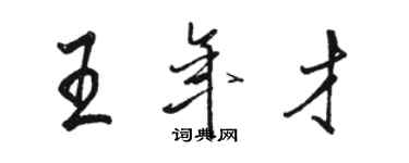 駱恆光王年才行書個性簽名怎么寫