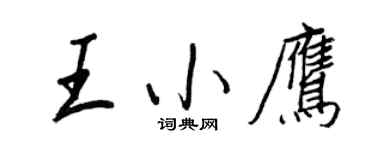 王正良王小鷹行書個性簽名怎么寫
