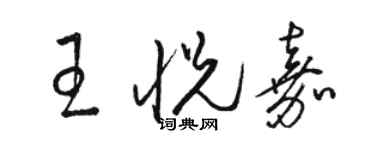 駱恆光王悅嘉草書個性簽名怎么寫