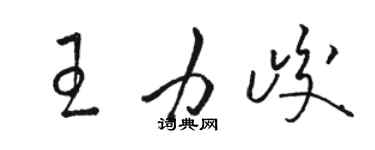 駱恆光王力峻草書個性簽名怎么寫