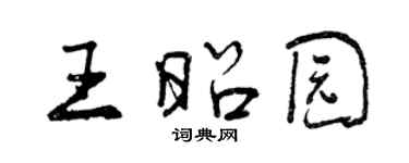 曾慶福王昭園行書個性簽名怎么寫