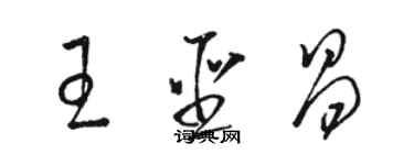 駱恆光王聖昌草書個性簽名怎么寫