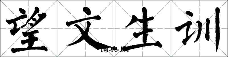 翁闓運望文生訓楷書怎么寫