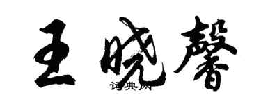 胡問遂王曉馨行書個性簽名怎么寫