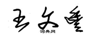 朱錫榮王文豐草書個性簽名怎么寫