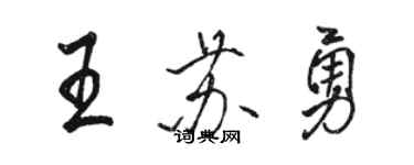 駱恆光王蘇勇行書個性簽名怎么寫