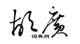 駱恆光胡廣草書個性簽名怎么寫