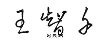 駱恆光王智千草書個性簽名怎么寫