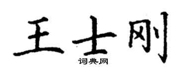 丁謙王士剛楷書個性簽名怎么寫