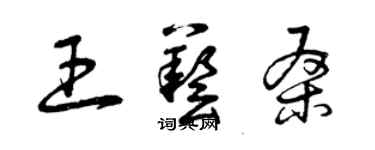 曾慶福王藝桑草書個性簽名怎么寫