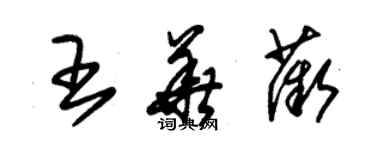 朱錫榮王華薇草書個性簽名怎么寫