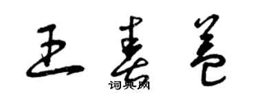 曾慶福王春益草書個性簽名怎么寫